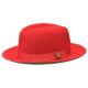 Bruno Capelo Red / Dark Green Bottom Australian Wool Fedora Dress Hat PR-312.
