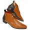Tayno "Gigante" Cognac / Black Vegan Leather Lace-Up Chukka Boots