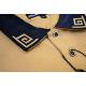 V.I.P. Khaki / Black Greek Design Short Sleeve Polo Shirt GG320