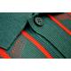 Silversilk Dark Green / Red Hand Woven Short Sleeve Knitted Outfit 1218