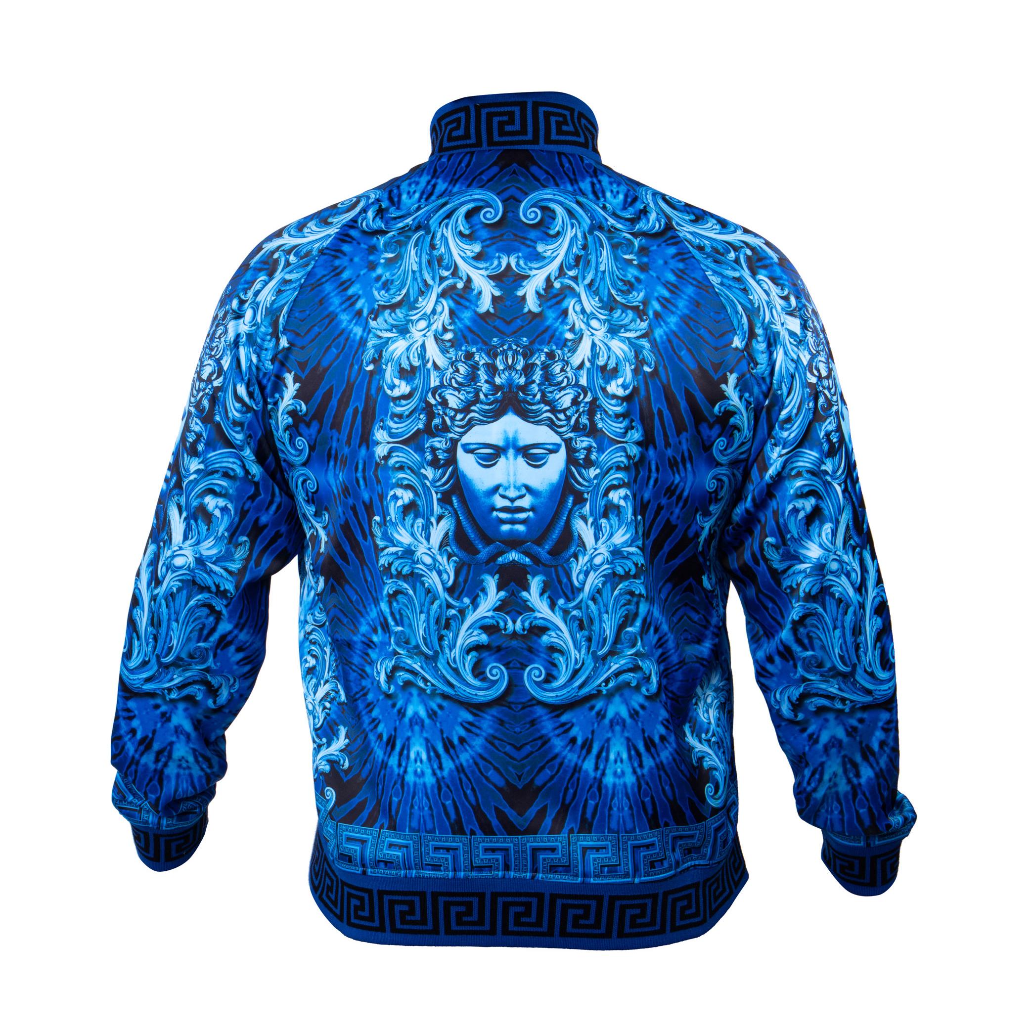 Prestige Royal Blue Satin Medusa / Greek Design Tracksuit Outfit JGS ...
