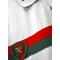V.I.P. White / Green / Red Striped Short Sleeve Polo Shirt GG480