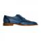 Belvedere "R33" Antique Blue Jean Genuine Ostrich / Calf-skin Leather Shoes.