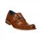 Belvedere "Hunter" Burnt Amber All Over Genuine Ostrich Monk-Strap Loafers Shoes.