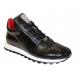 Fennix Italy "Felix " Black Genuine Alligator / Calf-Skin Leather Casual Sneakers.