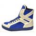 Fiesso Royal Blue / White Crystal Studded Microsuede High Top Sneakers FI2402