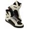 Fiesso White / Black Crystal Studded Microsuede High Top Sneakers FI2402