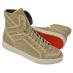 Fiesso Champagne Crystal Studded Microsuede High Top Sneakers FI2402