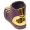 Encore By Fiesso Purple / Gold Leather High Top Sneakers With Metal Studs FI2270.