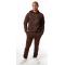 Stacy Adams Brown Quilted Cotton Blend Modern Fit Tracksuit Outfit 5906