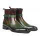 Paul Parkman Green & Bordeaux Genuine Leather Jodhpur Boots 957FRS84