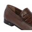Lombardy Brown Genuine Crocodile / Leather Penny Loafer Shoes ZLA048207.