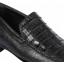 Lombardy Black Genuine Crocodile / Leather Penny Loafer Shoes ZLA048205.