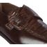 Lombardy Brown Genuine Crocodile / Leather Wingtip Dress Shoe ZLM038207.