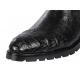 Lombardy Black Genuine Ostrich & Crocodile Lug Sole Ankle Boot ZLM078205.