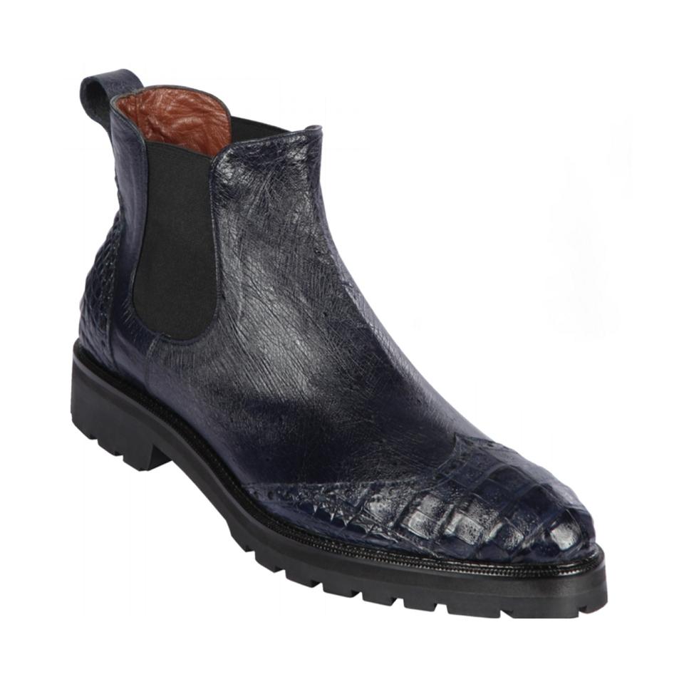 aften Ironisk tit Lombardy Navy Genuine Ostrich & Crocodile Lug Sole Ankle Boot ZLM078210. -  $319.90 :: Upscale Menswear - UpscaleMenswear.com