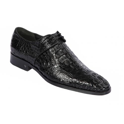 Lombardy Black Genuine Crocodile Hornback Dress Shoe ZLM020205.