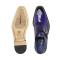 Belvedere "King"  Antique Purple Genuine Eel / Calf-Skin Leather Monkstrap Loafer Shoes N03.