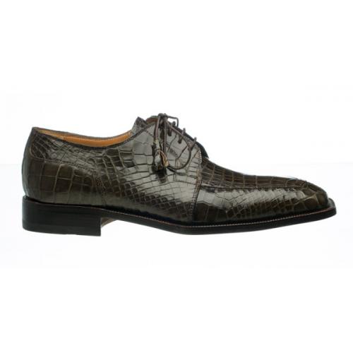 Ferrini 3678 Olive Genuine Alligator Derby Square Toe Shoes.