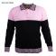 Prestige Black / Pink Knitted Wool Blend Greek Design Pull-Over Sweater SW-364
