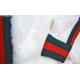 Prestige White / Green / Red Faux Fur / Knitted Wool Blend Zip-Up Sweater FUR-175