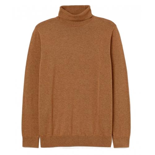 Pronti Camel Turtleneck Sweater Shirt K6418