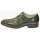 Giovanni "Koleman" Forest Green Calfskin Double Monk Strap Shoes