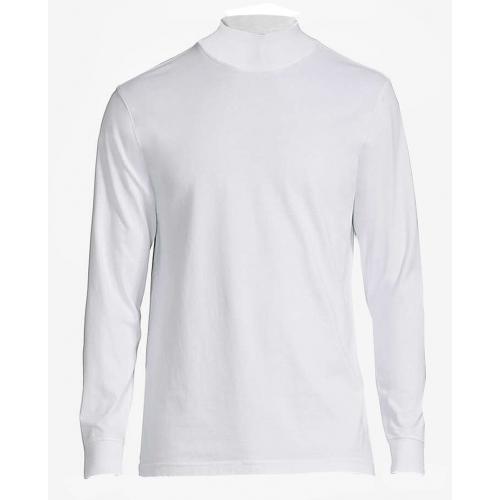 Bagazio Winter White Cotton Blend Mockneck Sweater VT041