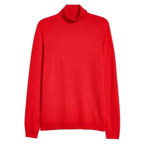 Bagazio Red Modern Fit Turtleneck Sweater Shirt BM2102