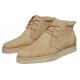 Tayno "Troupe" Beige Python Embossed Vegan Suede Chukka Sneaker Boots