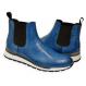 Duca Jean Blue Alligator Embossed Italian Calfskin Chelsea Sneaker Boots D24