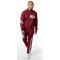Stacy Adams Burgundy / White Striped Cotton Blend Modern Fit Tracksuit Outfit 2579