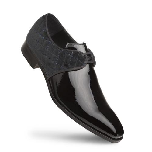 Mezlan "EVENING" Black Genuine Calfskin Formal Lace Up Shoes S20307.