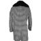 Lanzino Black / White Wool Removable Faux Fur Collared Long Jacket Outfit JK090