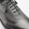 Mezlan "Postdam" Grey Genuine Deerskin / Calfskin Oxford Shoes 16409