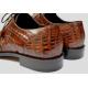 Mezlan "Anderson" Sport Rust Genuine All-Over Crocodile Oxford Shoes 13584-F