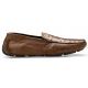 Belvedere "LUIS" Tabac Genuine Ostrich Quill Slip On Shoes.