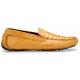 Belvedere "LUIS" Buttercup Genuine Ostrich Quill Slip On Shoes.