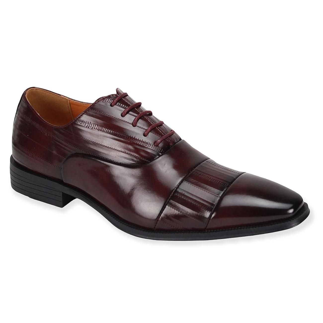 Antonio Cerrelli Burgundy Eel Leather Shoes | Cap Toe Oxford Shoes For ...