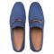 Mezlan "R7349" Blue Genuine Nubuck Moccasin Ornament Driver Loafer Shoes.