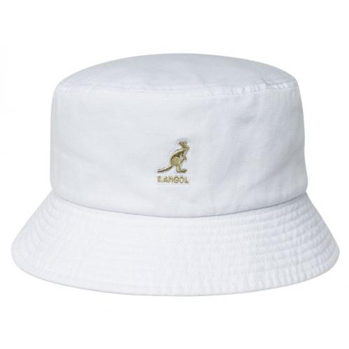 Kangol White Casual Cotton Canvas Bucket Hat K4224HT