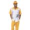 Montique Gold / White Tropic Design Short Sleeve Outfit 2207