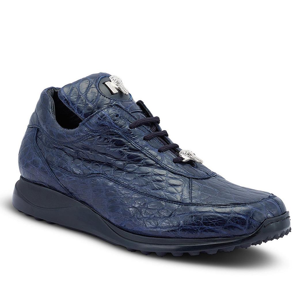 Mauri 8900/2 Bloodshed Wonder Blue Genuine Alligator Casual Sneakers ...
