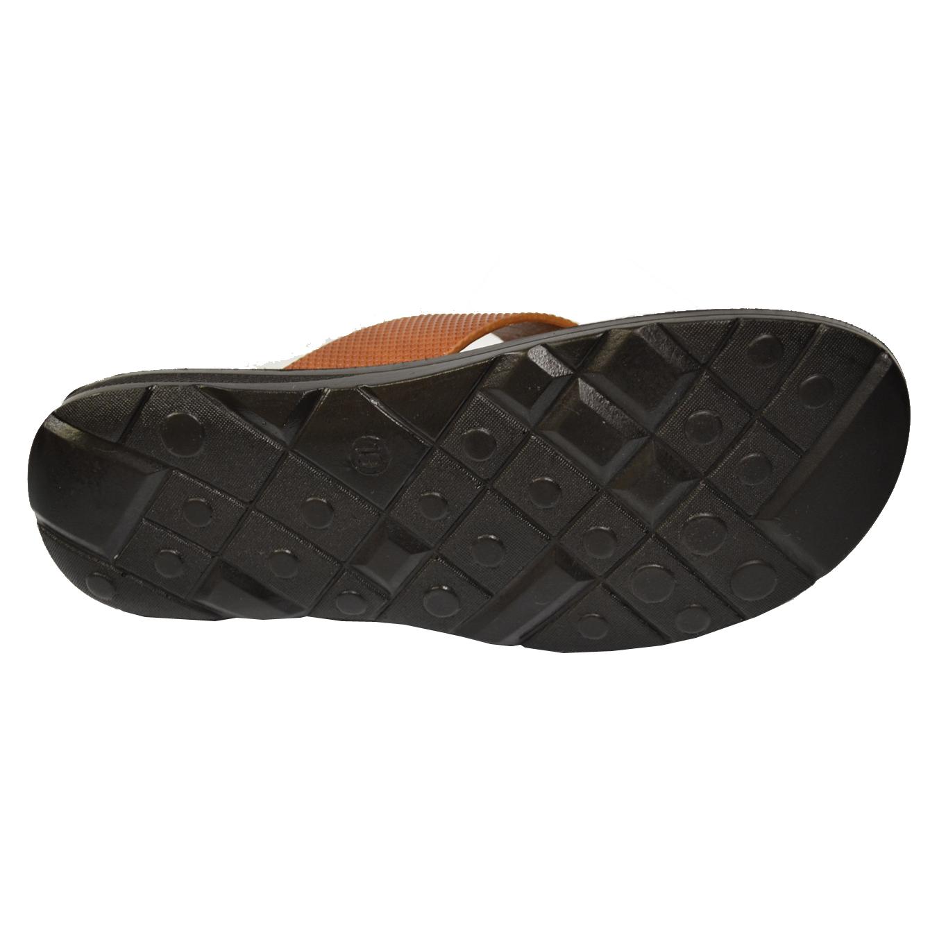 Faranzi Men's Brown Burnished Calfskin Leather Casual Slide Sandals ...