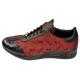 Mauri 54312 Ruby Red / Black Crocodile / Calfskin / Mauri Fabric Sneakers