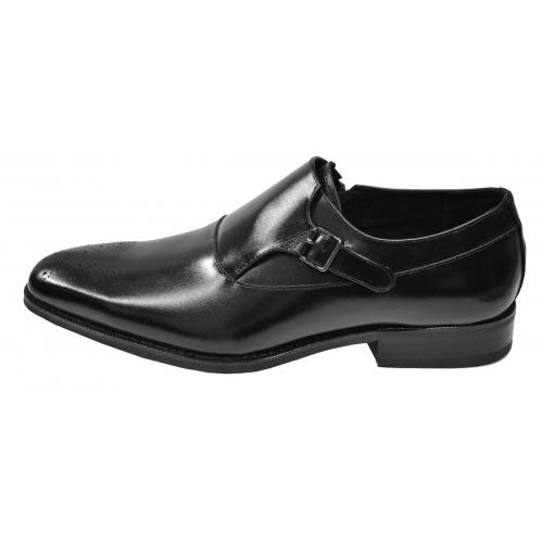 Giovanni Keegan | Black Monk Strap Shoes for Sale