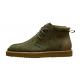 Tayno "Troupe" Olive Green Python Embossed Vegan Suede Chukka Sneaker Boots