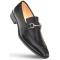 Mezlan "E20482" Black Genuine Calf-Skin Leather Horsebit Loafers Dress Shoes.