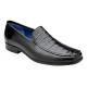 Belvedere "Gosto" Black Genuine Crocodile / Calf Dress Loafer Shoes.