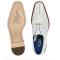 Belvedere "Valter" White Genuine Caiman Crocodile and Lizard Dress Shoes.